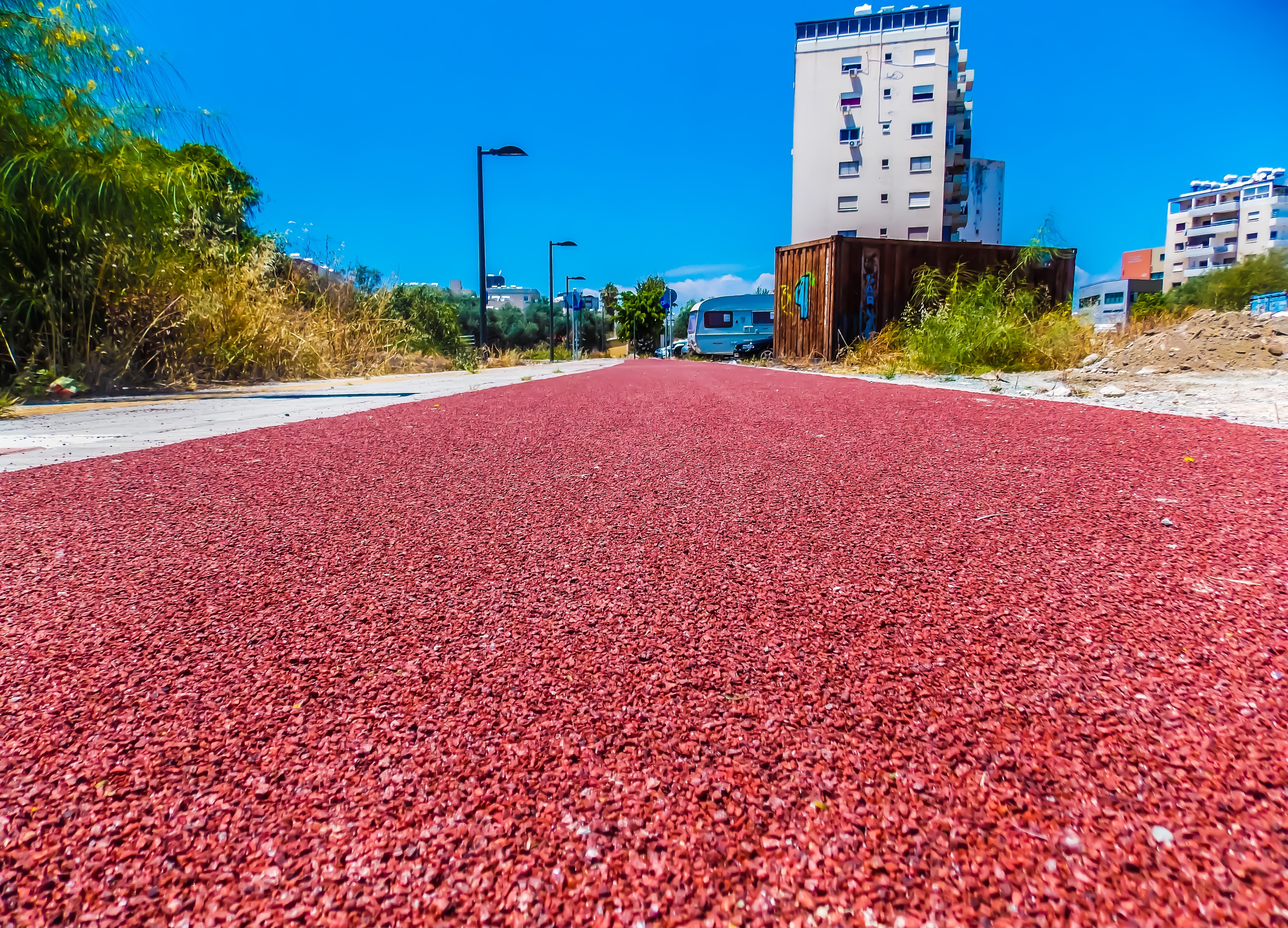 Sports floors and bike paths